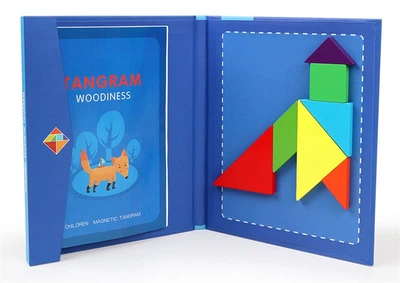 Танграм для малюків (Tangram) Дерев'яна магнітна гра головоломка