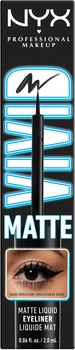 Eyeliner do oczu NYX Professional Makeup Vivid Matte Liquid 01 czarny 2 ml (800897233860)