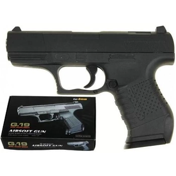 Дитячий пістолет на кульках "Walther P99" Galaxy G19 Страйкбольний пістолет Метал, чорний