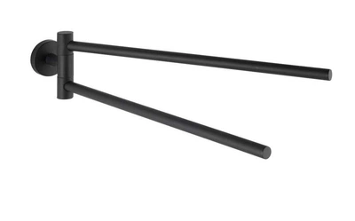 Тримач для рушників Wenko Bosio Black Matt, нержавіюча сталь, 5,5 x 9 x 43 см, матовий