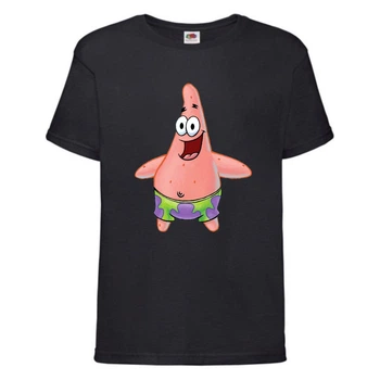 Футболка детская Спанч Боб 21 (Sponge Bob) черная 128 см