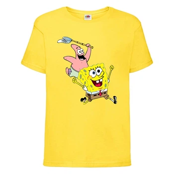 Футболка детская Спанч Боб 19 (Sponge Bob) желтая 164 см