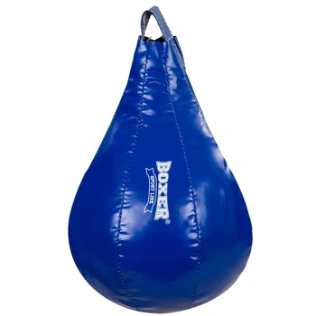 Груша підвісна Капляподібна набивна BOXER Крапля велика (верх-тканина ПВХ 0,7мм, наповн.-ганчір'я х/б, l-50см, d-32см, 7кг, Синій) (1014-01_Синій)