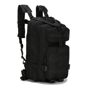 Тактический походный рюкзак Military военный рюкзак водоотталкивающий 25 л 45х24х22 см Черный