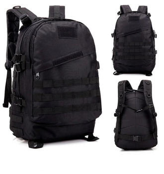 Тактичний похідний рюкзак Military військовий водовідштовхуючий рюкзак 30 л 49x34x16 см Чорний