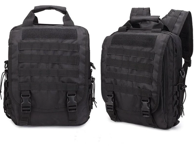 Городской рюкзак Military военный тактический рюкзак сумка 10л 35*28*7 см Черный