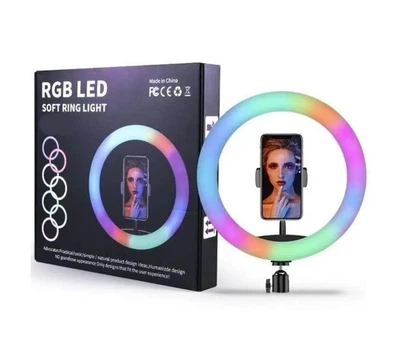 Селфі-лампа LED кільцева Voltronic MJ-20 RGB 20см