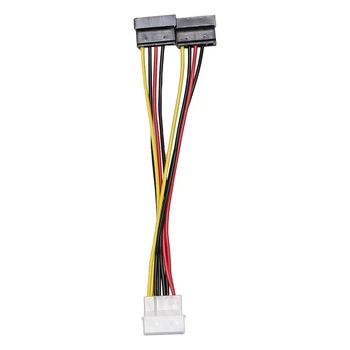 Кабель питания Molex - SATAx2 4pin-15pin 15 см переходник для подключения к блоку питания жестких дисков