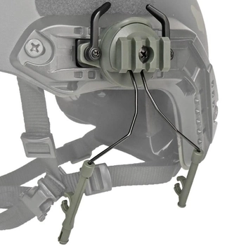 Адаптер крепления на шлем для активных наушников Peltor/Earmor/Walkers (olive)