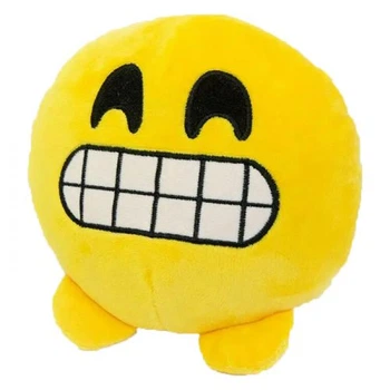 М'яка іграшка Смайлик Emoji Зубастик Золушка 19х19х6 см Різнобарвна