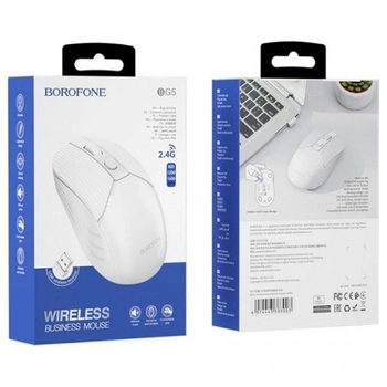 Мышка беспроводная оптическая BOROFONE business wireless mouse BG5 Белый