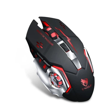 Миша бездротова, безшумна з підсвічуванням T-Wolf Q13 Black Original