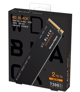 SSD накопитель Western Digital WD Black SN850X 2 TB (WDS200T2X0E), NEW 2023, (up to 7300/6600 MB/s) , Совместим с Playstation 5