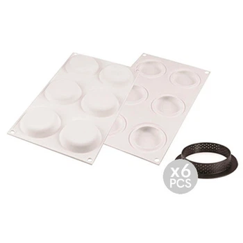 Набір форм для тартів ROUND d 8 см Silikomart FD-KIT TARTE RING ROUND D80 MM