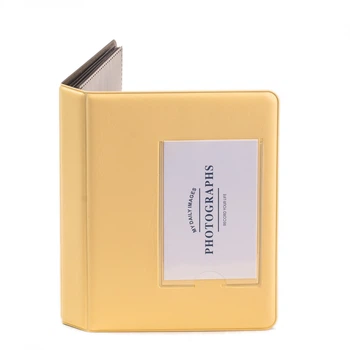 Фотоальбом Yellow для фото Fujifilm INSTAX MINI 12, 11, 8, 9, 40, 50s, 70, 90, 25s, liplay, evo, link, link2 на 64 фотографий (жёлтый с чёрными вкладышами)