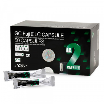 FUJI II LC Capsules, реставраційний склоіономер світлового затвердіння (А3), 50 капсул