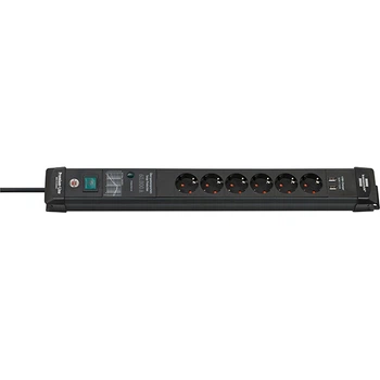 Сетевой фильтр Brennenstuhl Premium-Line 6 розеток usb зарядка EMI/RFI фильтр 3 м (1951160606)