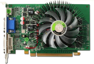 Видеокарта Point Of View PCI-Ex Nvidia GeFORCE GT 220 1 GB DDR3 ( 128 BIT ) ( DVI, VGA, HDMI ) Б/У