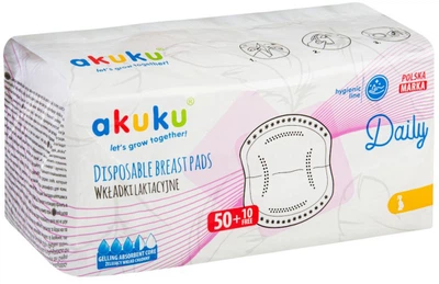 Прокладки для груди Akuku Daily 60 шт (A0160)