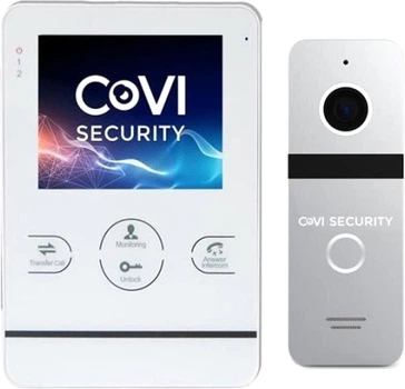 Комплект видеодомофона CoVi Security HD-02M-W + Iron Silver