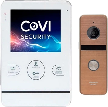 Комплект видеодомофона CoVi Security HD-02M-W + Iron Bronze