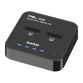 Док-станция Maiwo 2NVMe M.2 SSD Key M/B+M USB 3.1 Gen2 Type-C (K3016P)
