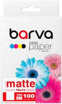 Фотопапір Barva Original Матова 10x15 см 180 г/м2 100 л (IP-BAR-A180-255)