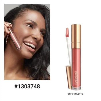 Блиск для губ глянсовий і не липкий з ефектом пухких губ, Farmasi Nude for All Lip Gloss 05 Французький поцілунок/Chic Stiletto, Make Up Farmasi, 4 мл