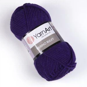 Турецкая пряжа Yarnart Merino balki (мерино балки)-толстая пряжа- 556 фиолет