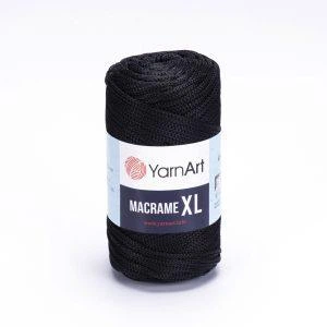 Турецкая пряжа для вязания ЯрнАрт&nbsp;Macrame XL( макраме xl) 148 черный