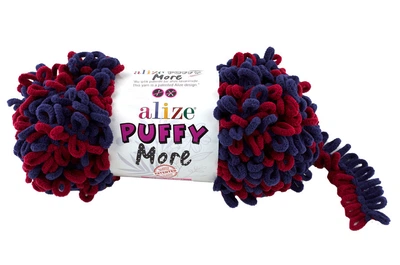Пряжа для вязания Alize PUFFY MORE 6268 ализе пуффи море плюшевая