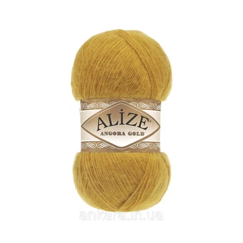 Турецкая пряжа для вязания Alize Angora Gold (ангора голд) 02 шафран
