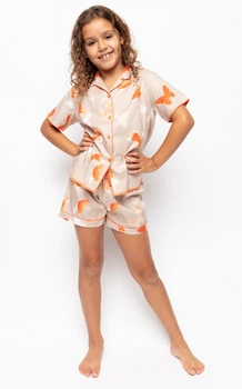 Піжама для дівчинки Cyberjammies Sage 5965 4-5 років/110 см Сірий з принтом метелика (5051877432406)