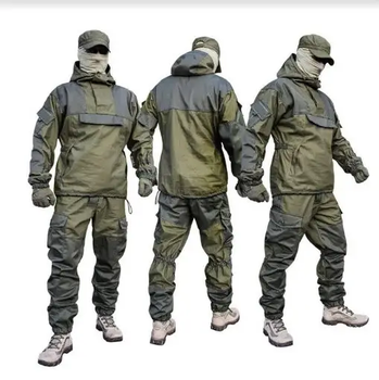 Тактический костюм, военная форма ВСУ Горка куртка-анорак штаны водонепроницаемый олива р.S-М 3-4 рост