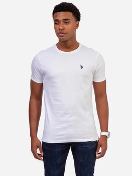 Футболка бавовняна довга чоловіча U.S. Polo Assn 113904-0400A 2XL Біла