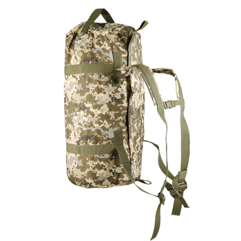 Универсальная сумка-баул тактическая 80 литров, военный водоотталкивающий баул из плотной тактической ткани Kiborg Пиксель