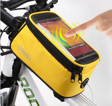 Велосипедна сумка Roswheel 6.5" велосумка для телефону на раму 12496 L Yellow