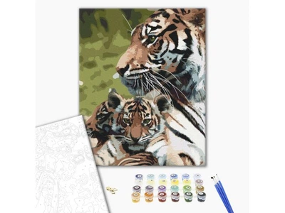 Картина за номерами Сімейство тигрів, Brushme (40х50 см), BS52792