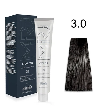 Краска для волос 3.0 темный шатен Royal Jelly Color Mirella, 100 мл