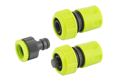 Набір для поливу MASTERTOOL GM 3 шт (Адаптер 1/2" ВР-3/4" ВР/Коннектор 3/4"/Коннектор 3/4" STOP) (92-9338)