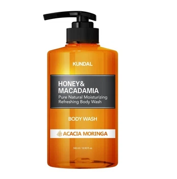 Питательный ароматический гель Kundal для душа Honey & Macadamia Body Wash Acacia Moringa 500 мл 8809568741132