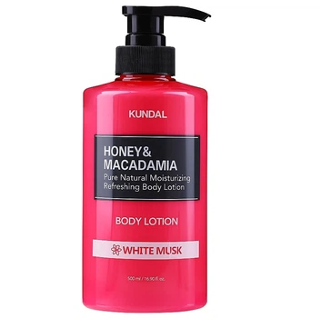 Питательный ароматический лосьон Kundal для тела Honey & Macadamia Body Lotion White Musk 500 мл 8809568740050