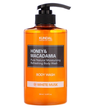 Поживний ароматичний гель Kundal для душу Honey & Macadamia Body White Musk 500 мл 8809568740258
