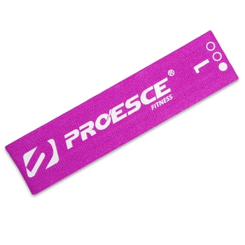 Резинка тканевая для упражнений лента сопротивления LOOP BANDS PROESCE (полиэстер, латекс, размер 660х80мм, фиолетовый) (FI-1971-1)