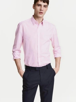Сорочка чоловіча H&M рожева M (0453305)
