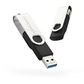 USB флеш накопитель eXceleram 128GB P1 Series Silver/Black USB 3.1 Gen 1 (EXP1U3SIB128)