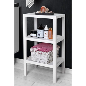 Стеллаж этажерка на 3 полки, M&T Displays, пластик, 38х29х74 см, белый