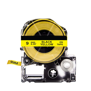 Картридж Epson LabelWorks LС3YBP 9 мм чорний/жовтий, стрічка ламінована