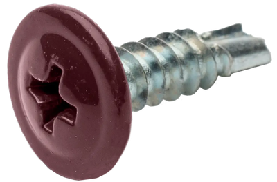 Саморез со сверлом DIN7504 T 4,2х16 PH2 для металла с плкр.г.с бурт. TEX-M RAL8017 Steelfix 250 шт (012678)