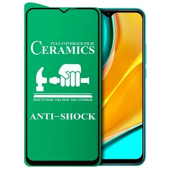 Протиударна захисна плівка Ceramics для Umidigi A9, Umidigi A11, Umidigi A11s Full Glue (0.3 мм, 9D) чорна